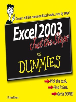 cover image of Excel 2003 Just the Steps For Dummies